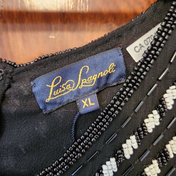 Vintage Luisa Spagnoli beaded 100% silk swing top - Picture 4 of 8